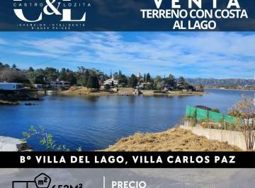 Terreno · 652m² · Lote con Costa de Lago de 652 m² a m de La Ruta 38, Villa del Lago, Villa Carlos Paz