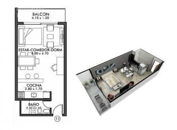 Departamento · 32m² · 1 Ambiente · Departamento - Punta del Este