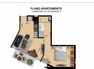 Departamento · 38m² · 2 Ambientes · Venta Apartamento 1 Dormitorio Buceo Montevideo