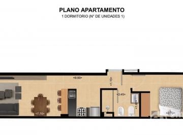 Departamento · 38m² · 2 Ambientes · Hermoso Apartamento un Dorm. un Baño Terraza y Balcón en La Blanqueada