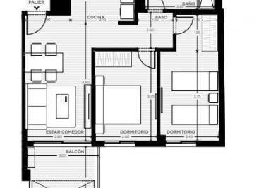 Departamento · 79m² · 3 Ambientes · Venta Apartamento 2 Dorm. con Balcon en Tres Cruces Montevideo