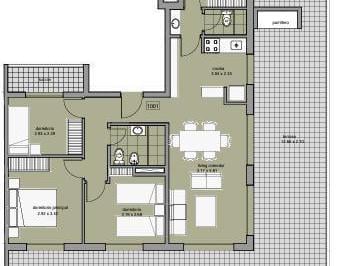 Departamento · 106m² · 5 Ambientes · Venta Apartamento 4 Dorm. con Parrillero Propio y Gran Terraza - Barrio Sur Montevideo