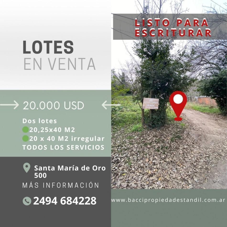 Lote Santa Maria de Oro de 1400m² en venta — Centro