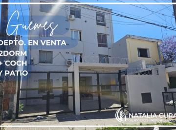Departamento · 50m² · 2 Dormitorios · 1 Cochera · Guemes - Departamento en Planta Baja con Patio y Cochera (Con Renta Vigente)