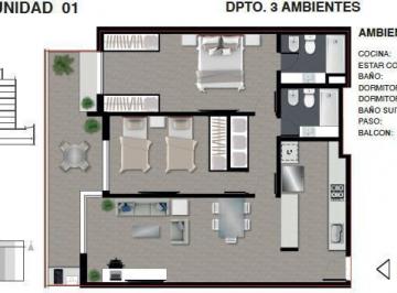 Departamento de 3 ambientes, Rosario · Departamento de 2 Dorm. en Venta Al Pozo. Full Amenities. Pileta