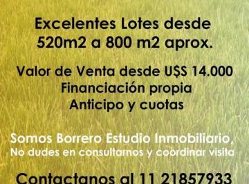 Terreno · 520m² · Gran Proyecto de Loteo en San Vicente. con Excelente Ubicacion y Accesos.