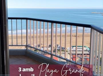 Departamento · 85ha · 3 Ambientes · 1 Cochera · Alquiler Temporario 3 Amb C/ Cochera Frente Al Mar - Playa Grande, Mdp