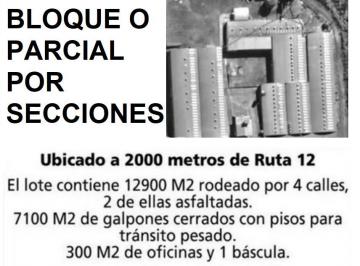 Depósito , Puerto Iguazú · Vendo Planta en Puerto Esperanza en Bloque o Parcial por Secciones