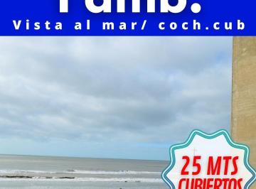 Departamento · 25m² · 1 Ambiente · 1 Cochera · Vista Al Mar Directa, Cochera Cubierta. Retasado.