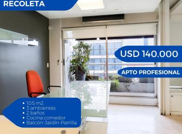 Departamento de 3 ambientes, Recoleta · Depto. en Venta – Recoleta - Balcón, Patio y Parrilla - 3 Ambientes