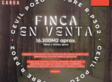 Terreno · 202m² · 5 Ambientes · Finca en Venta en Cevil Pozo - Cruz Alta - Sobre Ruta Provincial 302