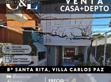 Casa · 160m² · 6 Ambientes · 1 Cochera · Venta Moderna Casa 3 Dor, Pileta Dpto en Santa Rita - Villa Carlos Paz