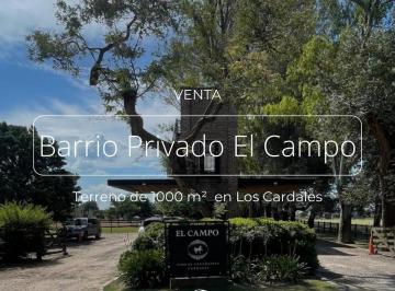 Terreno · 1000m² · Terreno en Venta, Barrio Cerrado El Campo, Los Cardales