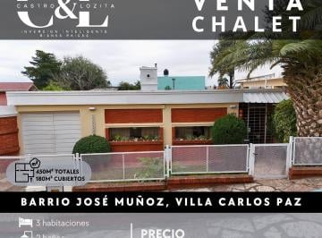 Casa · 180m² · 6 Ambientes · 1 Cochera · Chalet de 3 Dor C/pileta en José Muñoz, Villa Carlos Paz