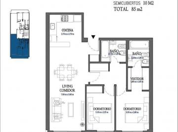 Departamento · 45m² · 3 Ambientes · Semipiso en Almagro 3 Amb Al Contrafrente