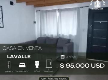 Casa de 2 ambientes, Lavalle · Se Vende Hermosa Casa en Zona Céntrica de Lavalle