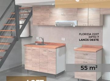 Departamento · 55m² · 2 Ambientes · Departamento en Alquiler - Florida 2207 (Lanus Oeste)