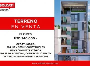 Terreno · 184m² · Terreno en Flores