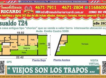 Casa · 144m² · 4 Ambientes · Viejos Son Los Trapos. clásica Casa Antigua Tipo "Chorizo"