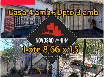 Casa de 5 ambientes, Lanús · Venta Casa Mas Dpto Independiente. Lote de 8,66 X 15