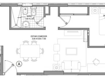 Departamento · 43m² · 2 Ambientes · Depto. 1 Dorm a m del Parque Nva Cba - Sum y Piscina