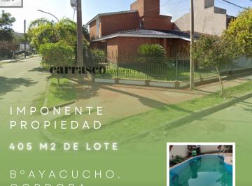 Casa de 3 ambientes, Córdoba · Venta Bº Ayacucho. Casa Esq 412 m². "No Apta Banco" Posib, de Financ Corta Propia