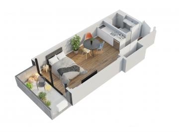Departamento · 35m² · 1 Ambiente · Dpto Monoambiente con Balcón