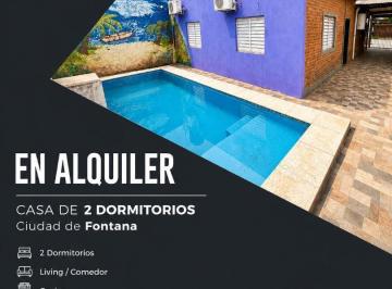Casa · 250m² · 3 Ambientes · 2 Cocheras · Se Alquila Casa de 2 Dorm. en Fontana