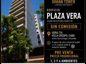 Departamento en Venta de 1 ambiente · Oportunidad! Constructora Directa Vende Mono Dividido a Entregar en 16 Meses
