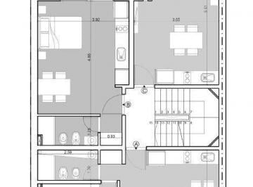 Departamento · 40m² · 2 Ambientes · Departamento en Refineria