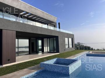 pileta y contrafrente · Casa Al Lago en Venta y en Alquiler 5 Dorm. Puertos del Lago Marinas