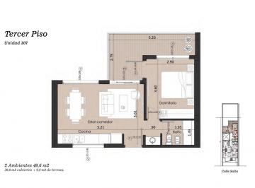 Departamento · 39m² · 2 Ambientes · Departamento 2 Ambientes a Estrenar