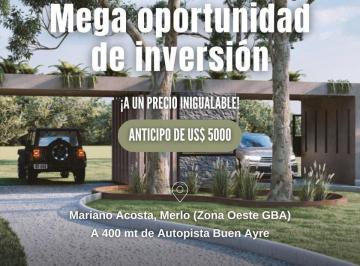 Terreno · 695m² · Venta Terreno Barrio Maria Esperanza, Mariano Acosta, Merlo.