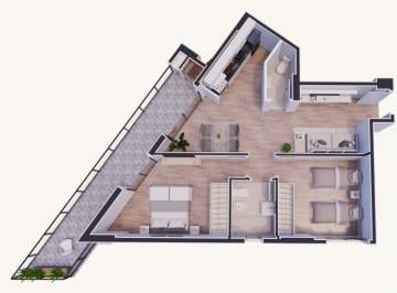 Departamento · 72m² · 3 Ambientes · Departamento 2 Dorm con Balcón - Villa Carlos Paz