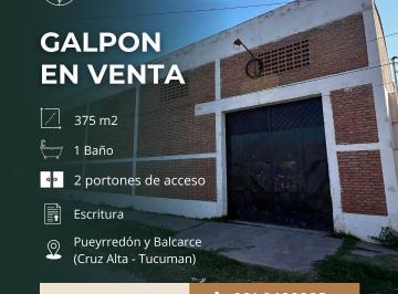 Depósito · 375m² · 1 Ambiente · Amplio Galpón en Esquina - Banda del Río Salí 