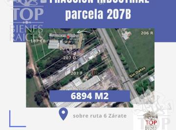 Terreno · 6894m² · Fraccion Industrial Sobre Ruta 6 Zarate