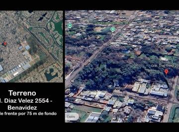 Terreno · 1275m² · Lote en Venta en Benavidez Calle Diaz Velez 2550!