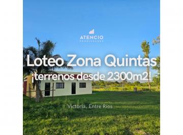Terreno · 2300m² · Venta - Lotes en Zona Quintas Ruta 11 - Gran Ubicación - Desde 19000 Dólares - Victoria Entre Ríos