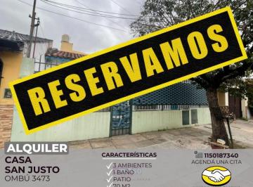 RUS-RUS-9880_2 · Alquiler de Casa 3 Ambientes en San Justo, La Matanza
