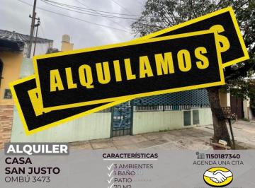 RUS-RUS-9880_2 · Alquiler de Casa 3 Ambientes en San Justo, La Matanza