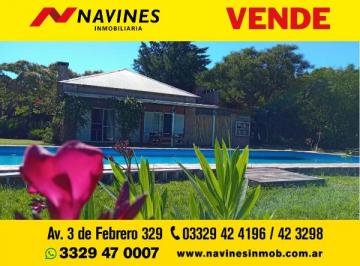 Quinta vacacional de 8 ambientes, San Pedro · Quinta Vacacional con 4 Habitaciones en Obligado, 2500 m² en Venta