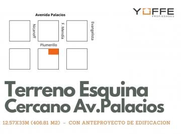Terreno · 406m² · Terreno Cercano Av Palacios