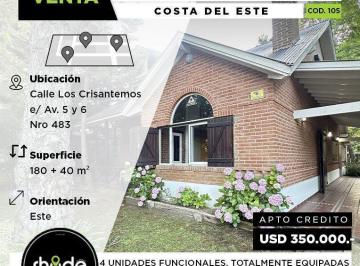 Casa · 180m² · 6 Ambientes · Venta de 4 Unidades en Block en Costa del Este - Los Cristantemos 483