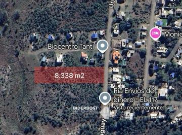 Terreno · 8339ha · Venta Terreno en Tanti Villa Carlos Paz