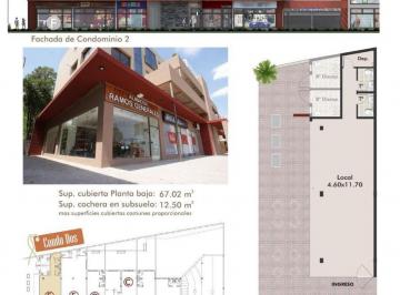 Local comercial · 67m² · 1 Cochera · Local Sobre Ricardo Rojas - Complejo C/seguridad - 67 m Cub. - Cochera