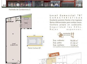Local comercial · 96m² · 1 Cochera · Local Sobre Ricardo Rojas - Complejo C/seguridad - 96 m Cub. - 21 m Patio - Cochera