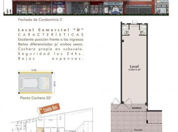 Local comercial · 51m² · 1 Cochera · Local Sobre Ricardo Rojas - Complejo C/seguridad - 51 m Cub. - Cochera