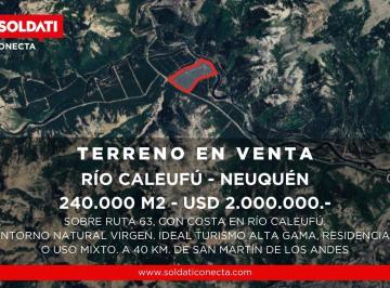 Campo · 240000m² · Terreno de 24 Hectáreas en Venta con Costa del Rio Caleufu - Neuquen
