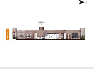 plano_unidad · Departamento de un Dormitorio Venta Solarium Centro Rosario