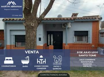 Casa de 3 ambientes, Santo Tomé · Vendo: Hermosa Casa Céntrica en Santo Tome